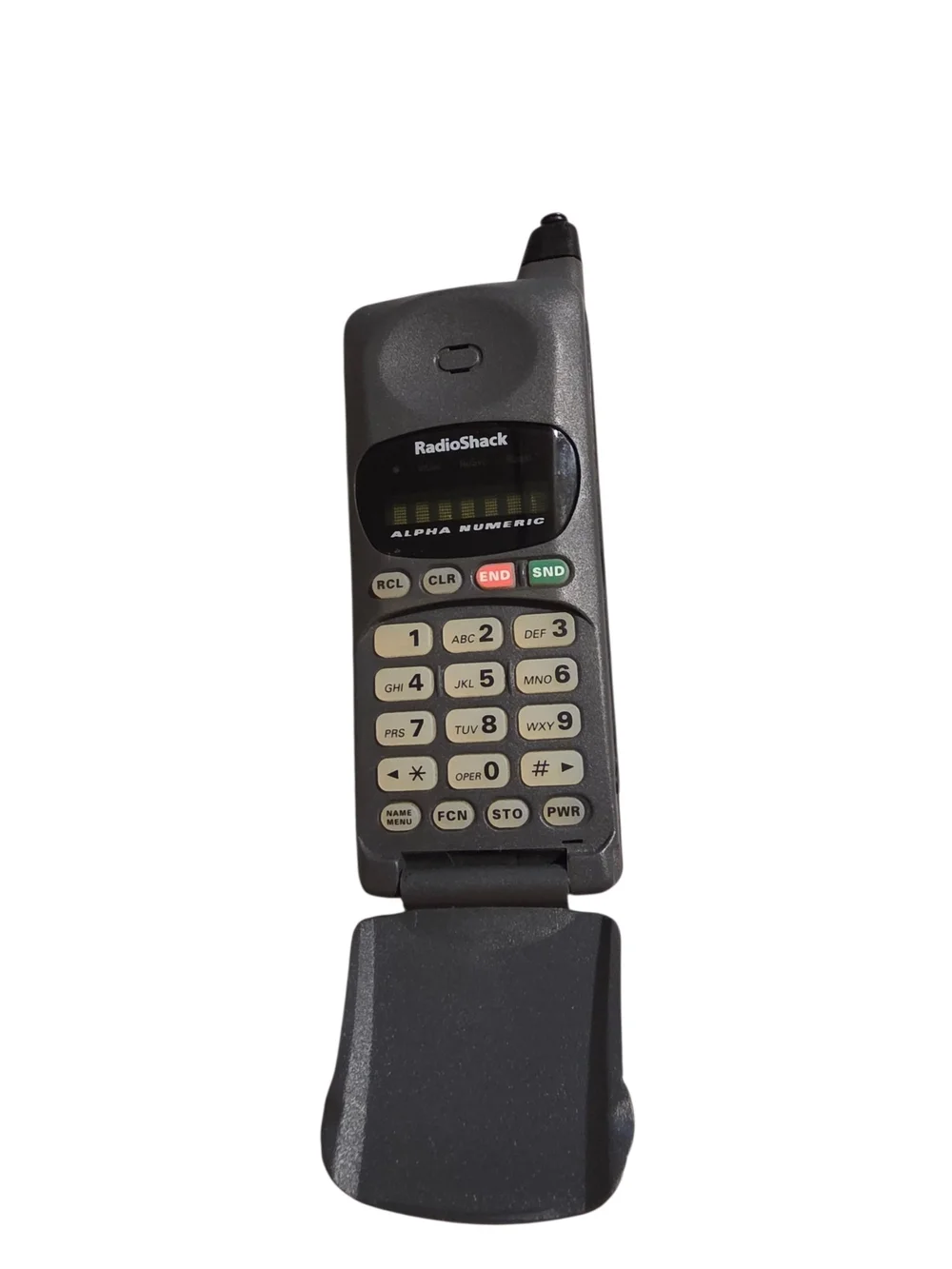 Vintage RadioShack CT-502 Cellular Flip Phone w/ Leather Case – Untested / Prop